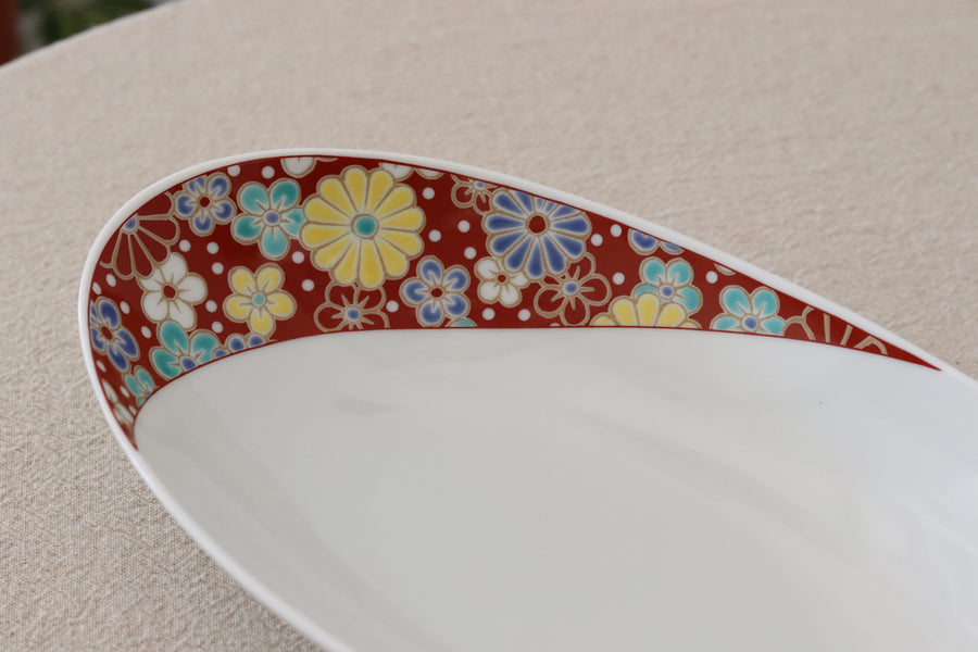 Kutani Ware Oval Plate