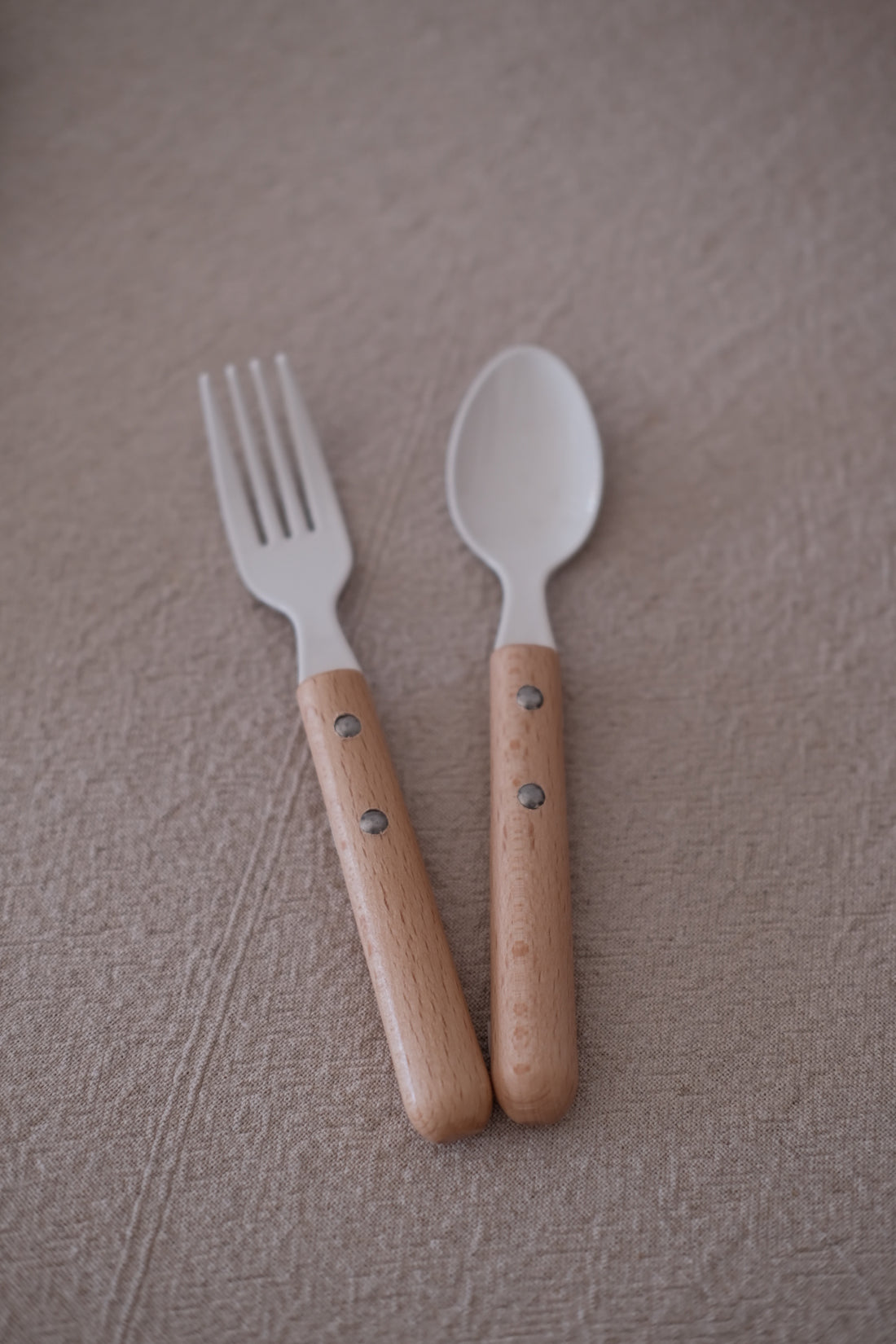 Japanese Enamel Cutlery Set-Wooden Handle