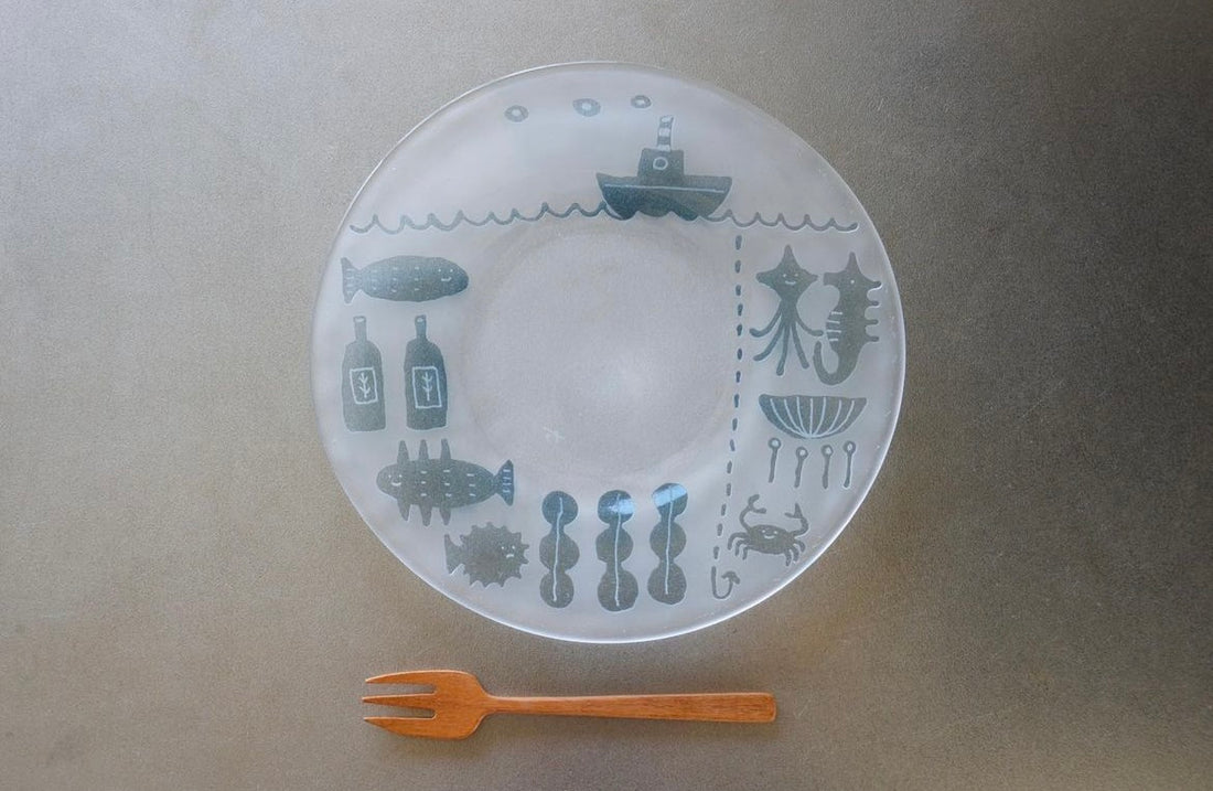 Sala Watanabe Glass Blue Plate