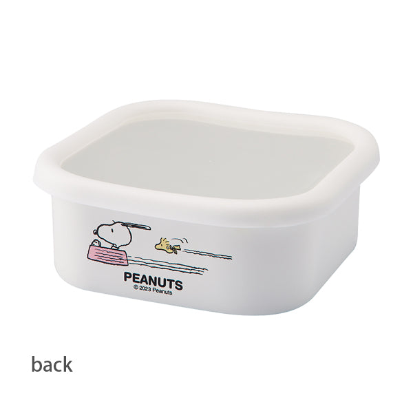 Japanese Enamel Snoopy Peanuts Storage Canister