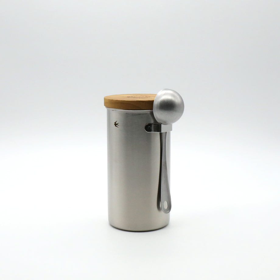 TSUBAME Canister with Hook & Spoon - Sliver