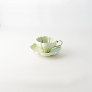 Studio M LE BOUQUET Flower Cup w Saucer - Green