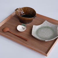 Plate Ash Glaze - Japanese artist Kei Kawachi 河内啓