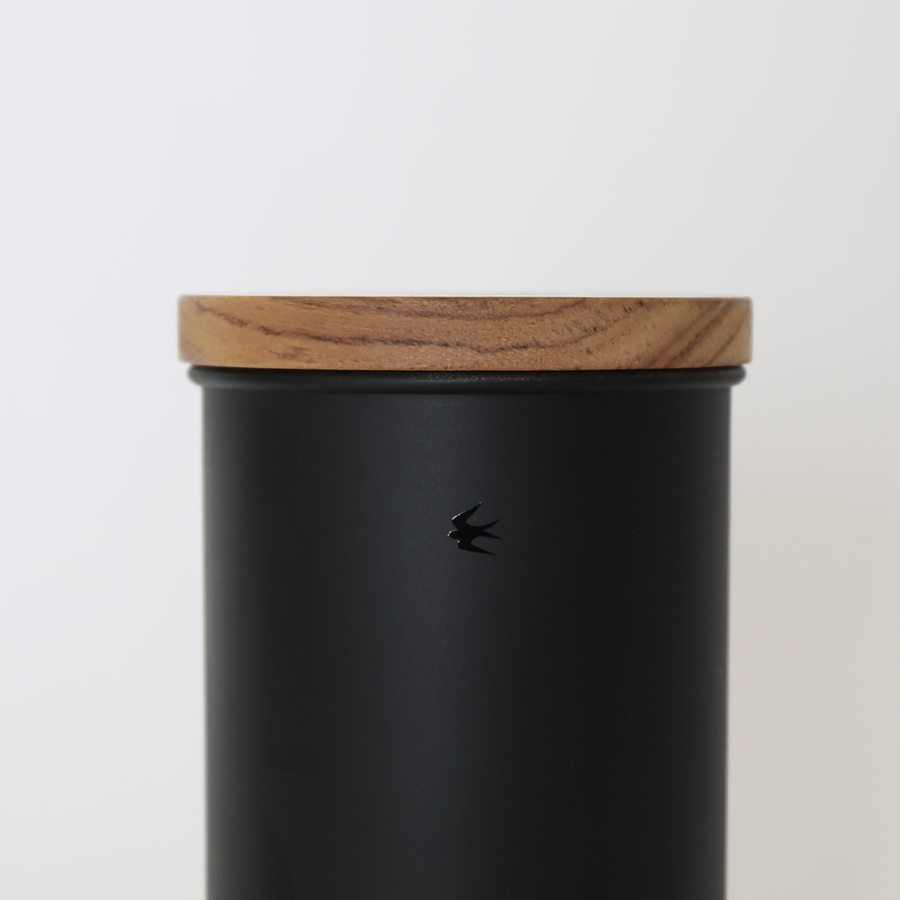 TSUBAME Canister with Hook & Spoon - Black