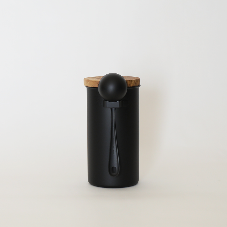 TSUBAME Canister with Hook & Spoon - Black