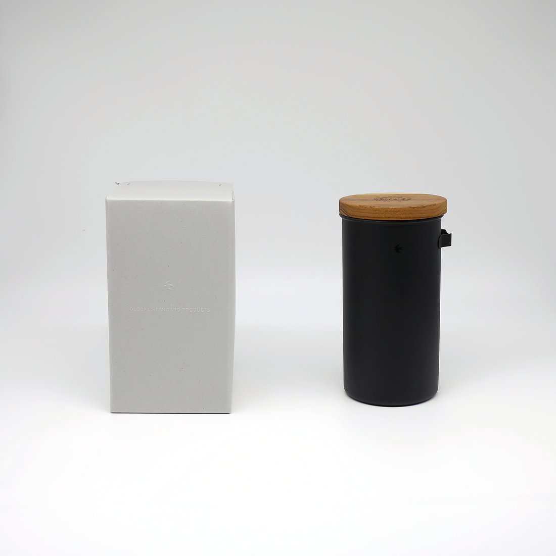 TSUBAME Canister with Hook & Spoon - Black