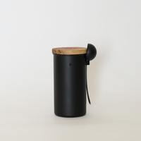 TSUBAME Canister with Hook & Spoon - Black