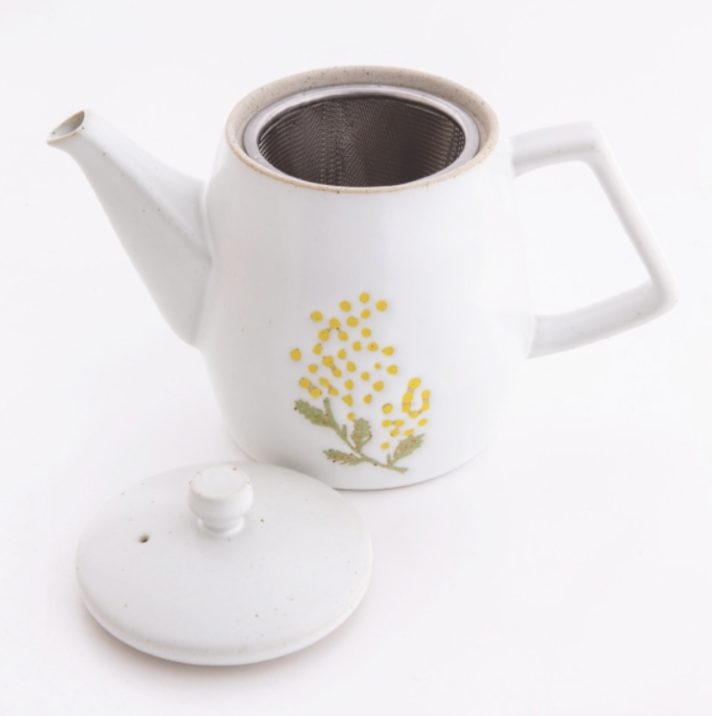 Mimosa Waltz Tea Pot with Tea Strainer