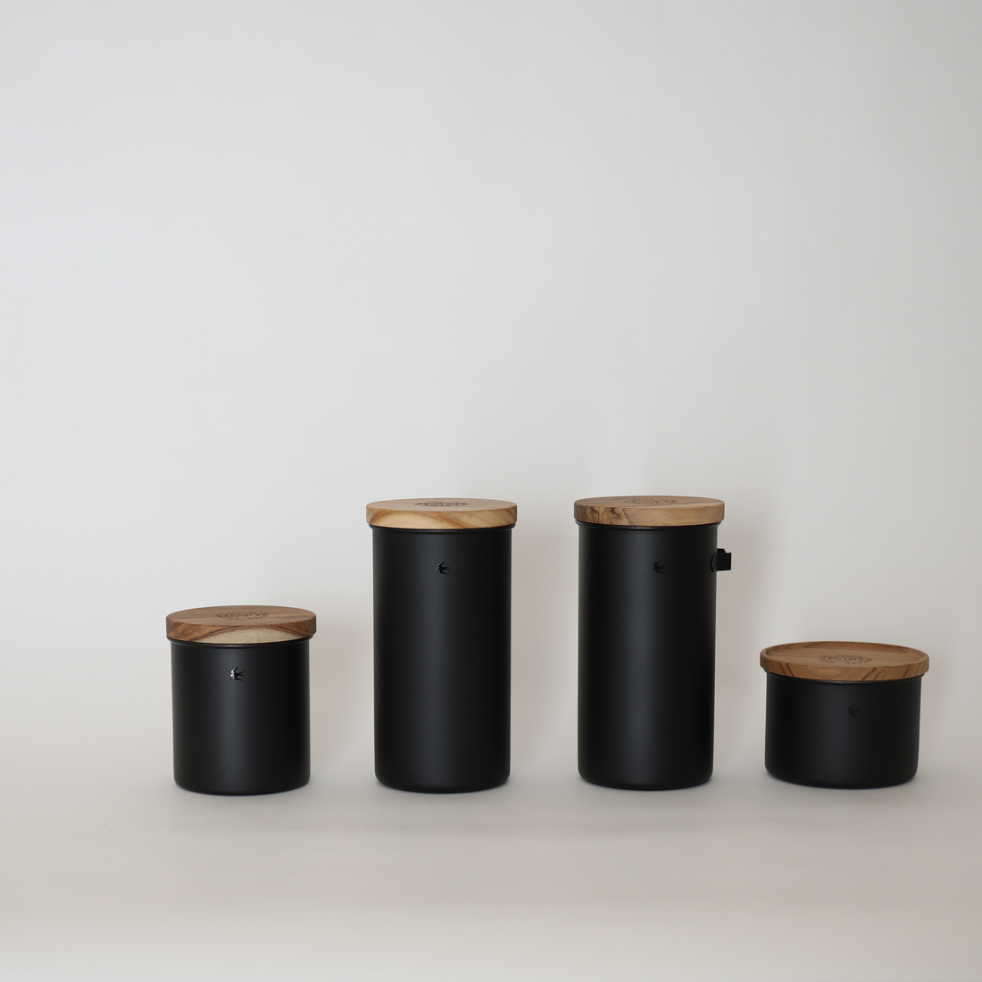 TSUBAME Canister with Hook & Spoon - Black