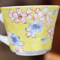 Gift Set - Yellow Sakura Coffee Cup With Saucer