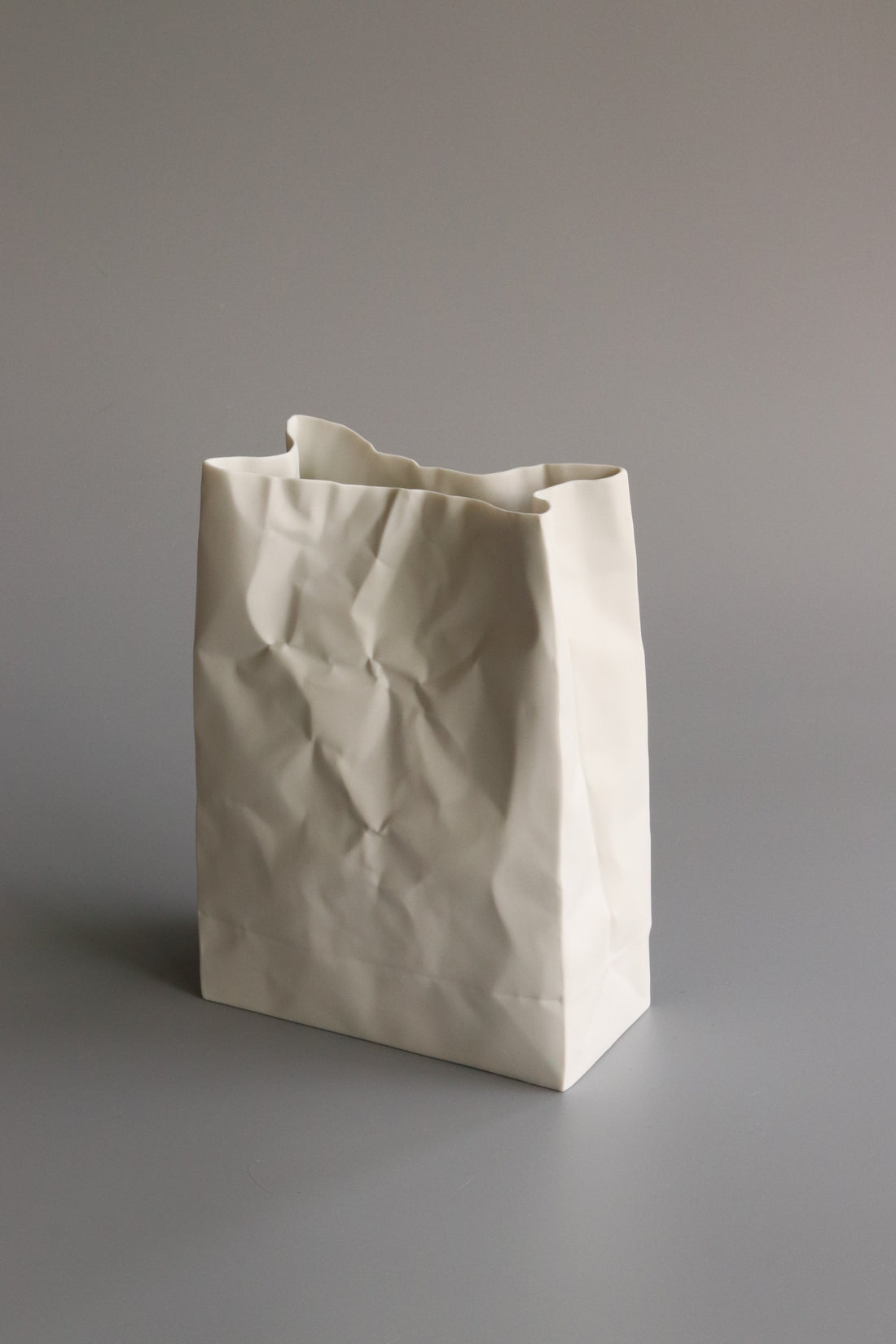 Crinkle Paper Bag Shape Ceramic Vase – Virago by Cris