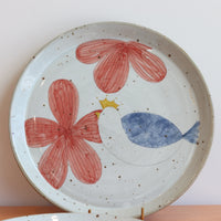 Cool Banana Hand Craft Plate - Flower & Bird