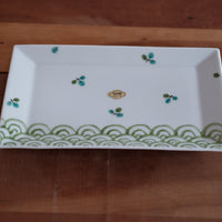 Arita Ware Green Wave Dish