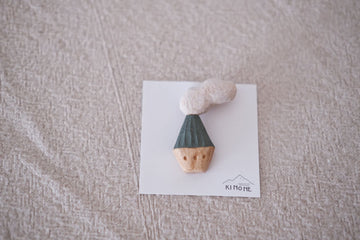 House with cloud brooch - By Japanese artist Kinone