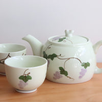 Japanese Bunny Grape Teapot with Teacups