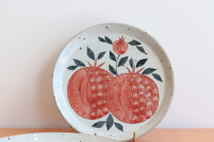 Cool Banana Hand Craft Plate - Pomegranate