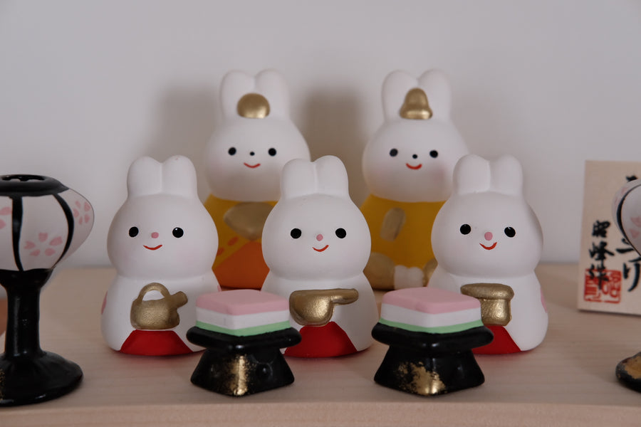 Japanese Girls' Doll Festival Hina Dolls - Bunny