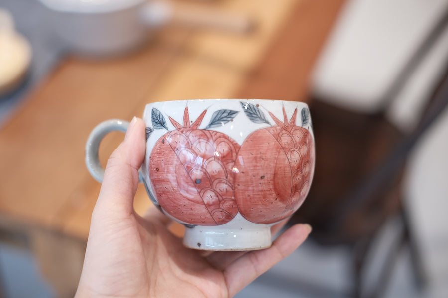 Cool Banana Round Coffee Mug - Pomegranate