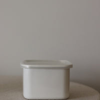 Noda Horo White Series Enamel Square Food Containers