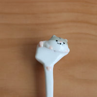 Japanese Ceramic Hamster Mugs And Spoon