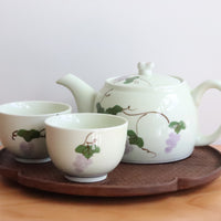 Japanese Bunny Grape Teapot with Teacups