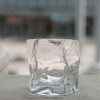 Crumple Oldfashion Crinkle Glass Tumbler