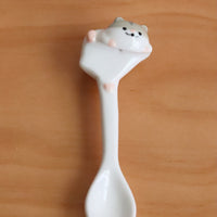 Japanese Ceramic Hamster Mugs And Spoon