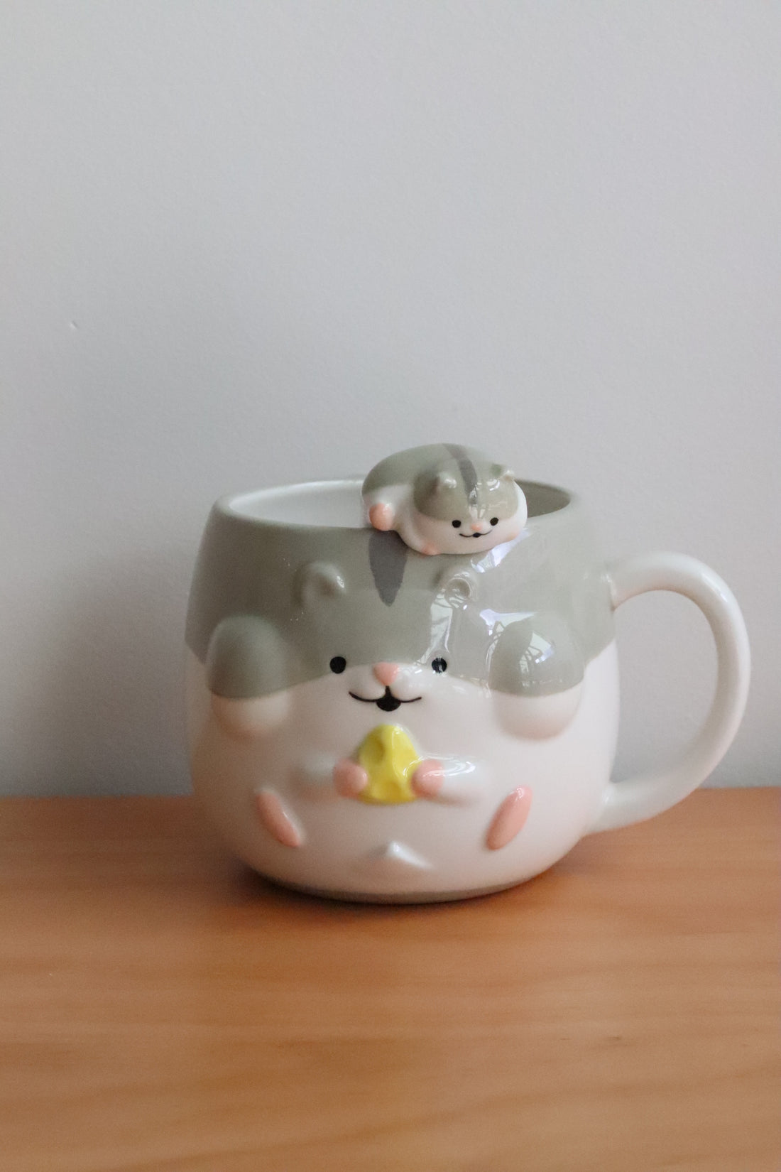 Japanese Ceramic Hamster Mugs And Spoon