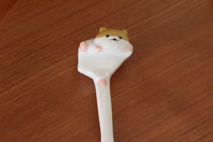 Japanese Ceramic Hamster Mugs And Spoon