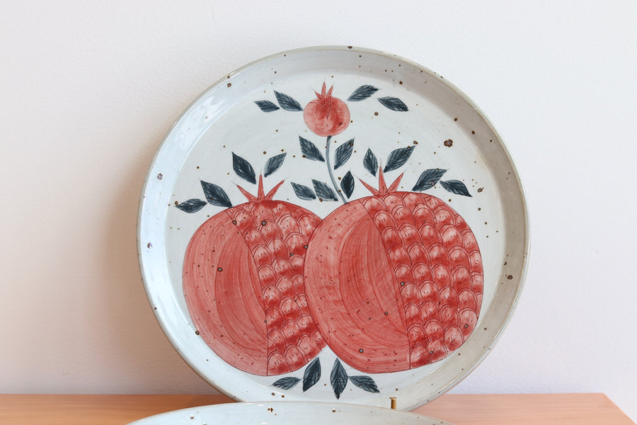 Cool Banana Hand Craft Plate - Pomegranate