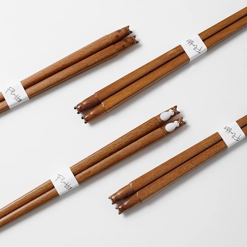 Fluffy Natural Wood Chopstick