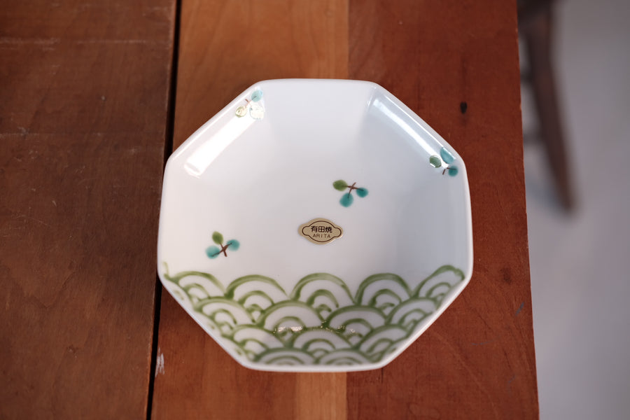 Arita Ware Green Wave Dish