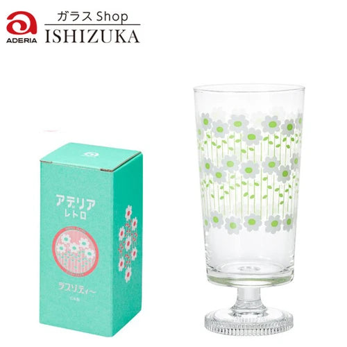 Aderia Glass Goblet - White Flower